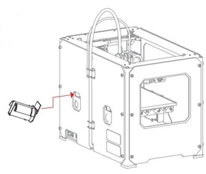 Lắp sợi dây dẫn nhựa và cuộn nhựa vào máy in 3D FlashForge/Replicator 2
