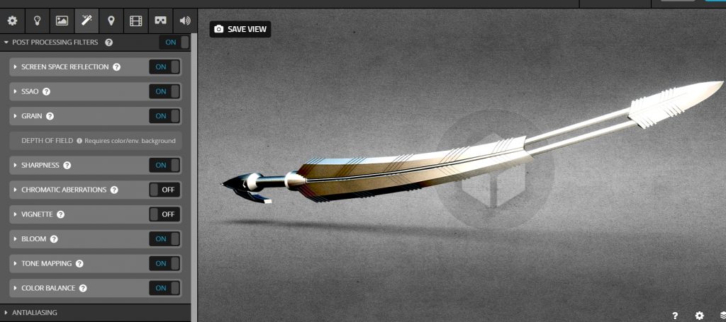 Tạo hiệu ứng render thanh kiếm sắc lẹm với Sketchfab